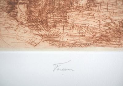 Jean Michel MATHIEUX-MARIE: Forum romain - Gravure originale signée au crayon 2