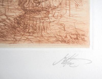 Jean Michel MATHIEUX-MARIE: Forum romain - Gravure originale signée au crayon 2