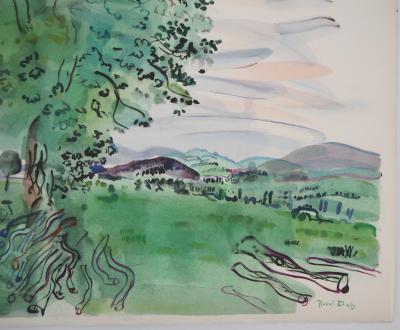 Raoul DUFY (after) - View of the tree on the plains, 1953 - Lithograph signed 2