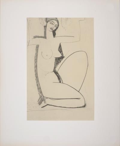 Amedeo MODIGLIANI (d’après) - Cariatide, 1959 - Lithographie (héliographie) 2
