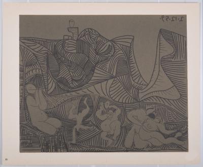 Pablo PICASSO (after) - Bacchanale au hibou, 1959 - Linocut 2