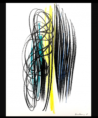 Hans HARTUNG (1904-1989)  - lithographie originale pour XXe siècle , signée dans la planche, 1959 2