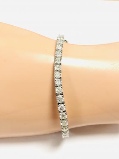 Bracelet diamant style tennis 18 carats 2