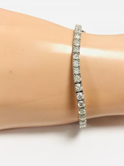 Bracelet diamant style tennis 18 carats 2