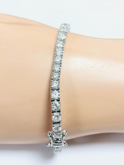 Bracelet diamant style tennis 18 carats 2