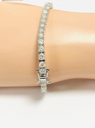 Bracelet diamant style tennis 18 carats 2