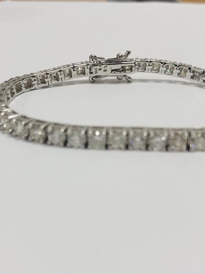 Bracelet diamant style tennis 18 carats 2