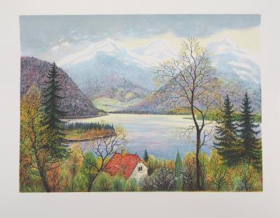 Per JULIUS : Panorama suédois - Lithographie originale signée 2