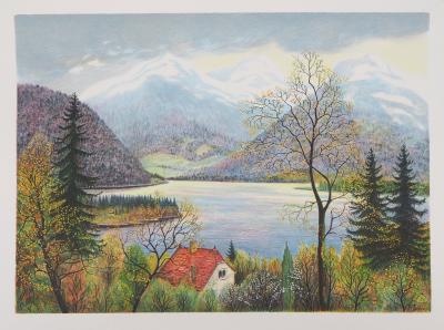 Per JULIUS : Panorama suédois - Lithographie originale signée 2