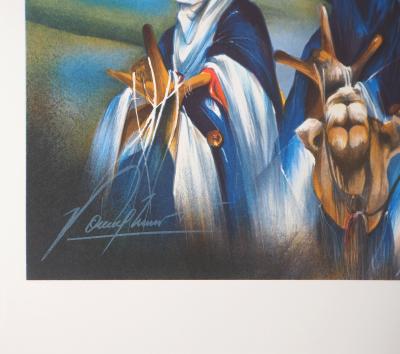Raymond POULET : Les Voyageurs dans le désert - Lithographie originale signée 2