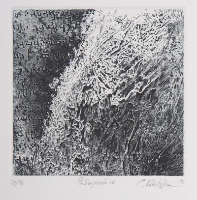 Eric ROBERT-AYME : Palimpseste giclé, 1996 - Gravure originale signée 2