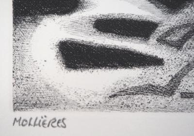Jacques RAMONDOT : Paysage onirique de Mollières - Gravure originale signée 2