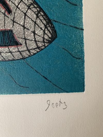 Henri GOETZ - bleu et gris  - Circa 1970 2