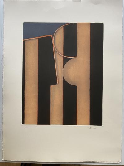 Perry OLIVER -  Pareja de reglas afectadas, 1999  - Lithogaphie signée au crayon 2