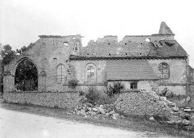 Maurice UTRILLO : Charleville, l’Eglise détruite - Gouache et aquarelle originale, Signée 2