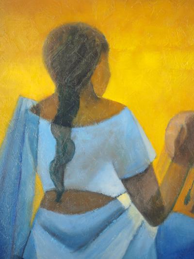 Louis TOFFOLI : La tisseuse de Ceylan - Huile sur toile Signée 2