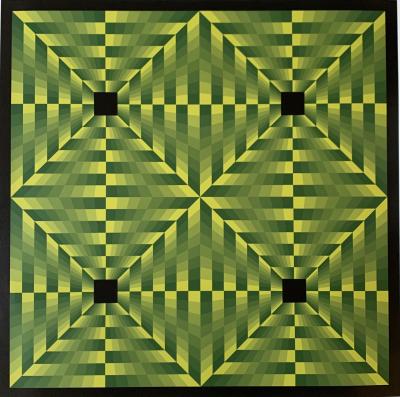 Jim BIRD - Tribute to Vasarely 16, 1972 - Photolithographie 2