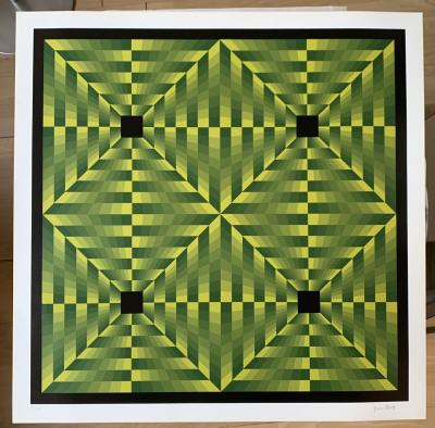 Jim BIRD - Tribute to Vasarely 16, 1972 - Photolithographie 2