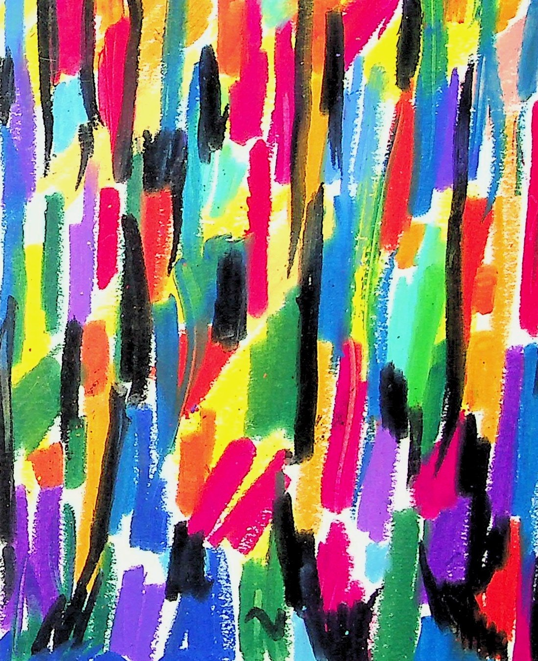 Françoise GALLE Paysage abstrait, 1993 Pastel gras Art contemporain Plazzart