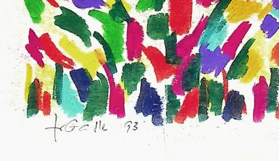 Françoise GALLE - Arbre abstrait, 1993 : Pastel gras 2