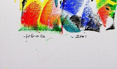 Françoise GALLE : Feu fauve - Pastel signé 2