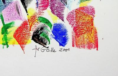 Françoise GALLE - Composition polychromique, 2001 : Technique mixte 2