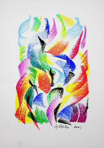 Françoise GALLE - Transcendance abstraite, 2001 : Technique mixte 2