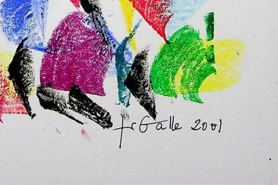 Françoise GALLE : Figures abstraites - Pastel signé 2