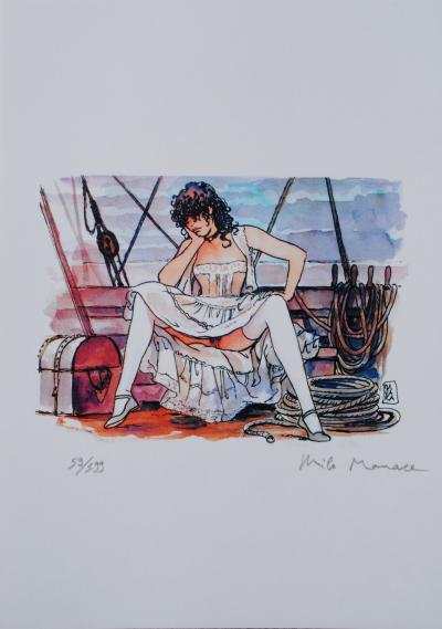 Milo MANARA : La passagère clandestine - Impression signée au crayon 2