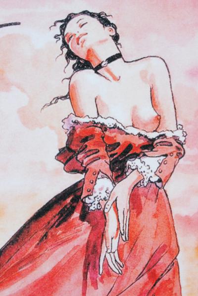 Milo MANARA : Robe au vent (Molly Malone) - Impression signée au crayon 2
