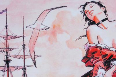 Milo MANARA : Robe au vent (Molly Malone) - Impression signée au crayon 2