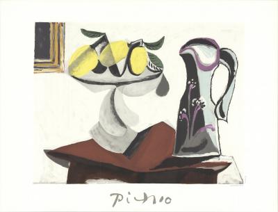 Pablo PICASSO (d’après) - Nature Morte au Citron et a la Cruche, 1982 - Lithographie 2