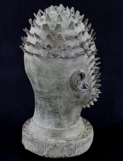 Nigéria - Tête commémorative Oba Bronze Ife - Bini Edo 2