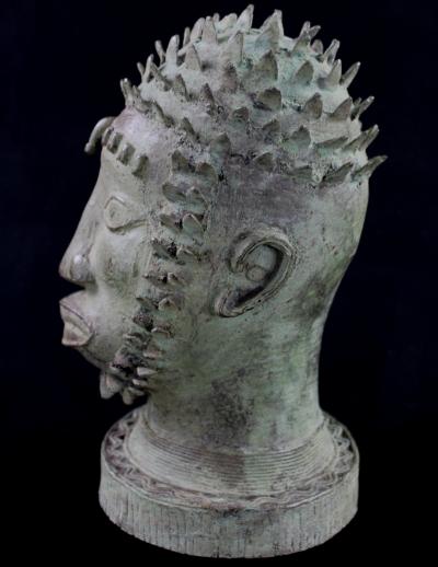 Nigéria - Tête commémorative Oba Bronze Ife - Bini Edo 2