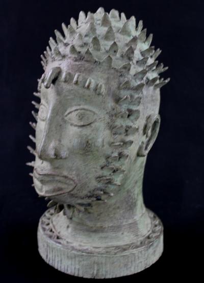 Nigéria - Tête commémorative Oba Bronze Ife - Bini Edo 2