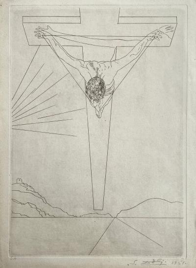Salvador DALI - Mystical Manifesto, Christ - Original signed etching 2