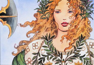 Milo MANARA : la prêtresse - Impression signée au crayon 2
