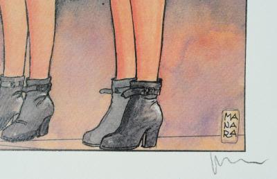 Milo MANARA : les deux soeurs - Impression signée au crayon 2