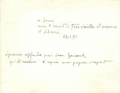2 lettres autographes signées et une épreuve d’artiste d’Henri CARTIER-BRESSON 2