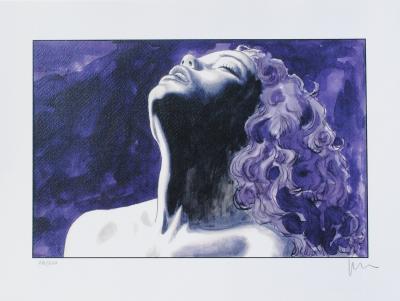 Milo MANARA : Portrait de femme - Impression signée au crayon 2