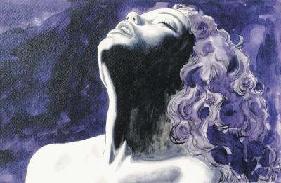 Milo MANARA : Portrait de femme - Impression signée au crayon 2
