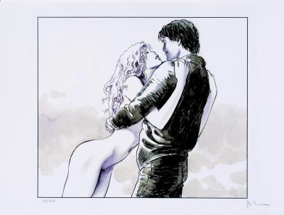 Milo MANARA : Couple d’amoureux - Impression signée au crayon 2