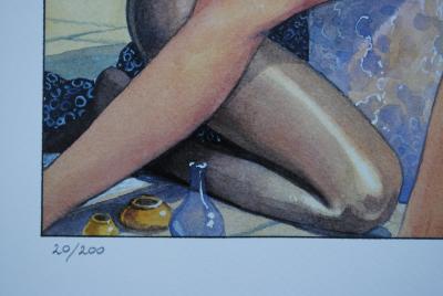 Milo MANARA  -La Toilette -  Impression signée au crayon 2