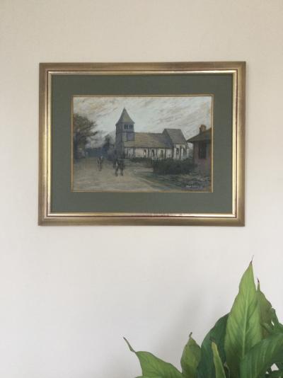 René DEBRAUX - Crépuscule - Gouache et  aquarelle signée 2