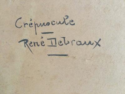 René DEBRAUX - Crépuscule - Gouache et  aquarelle signée 2
