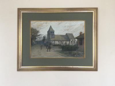 René DEBRAUX - Crépuscule - Gouache et  aquarelle signée 2