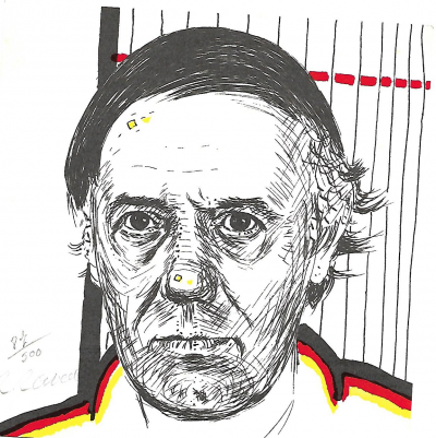 Roger RAVEEL - Autoportrait, 1974 - Sérigraphie signée au crayon et numérotée 2
