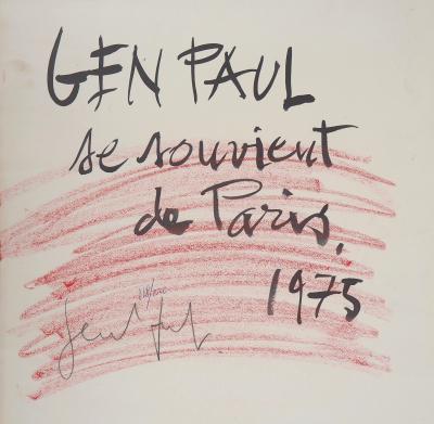 Gen PAUL : Se souvient de Paris, 1975 - Estampe originale signée 2