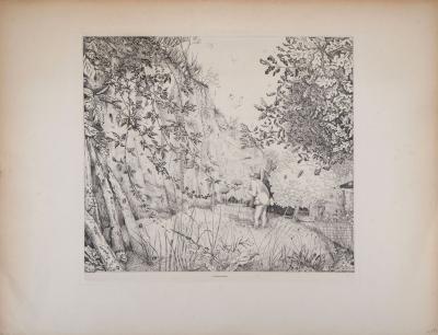 Jean Emile LABOUREUR : L’Entomologiste - Gravure originale signée 2