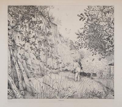 Jean Emile LABOUREUR : L’Entomologiste - Gravure originale signée 2